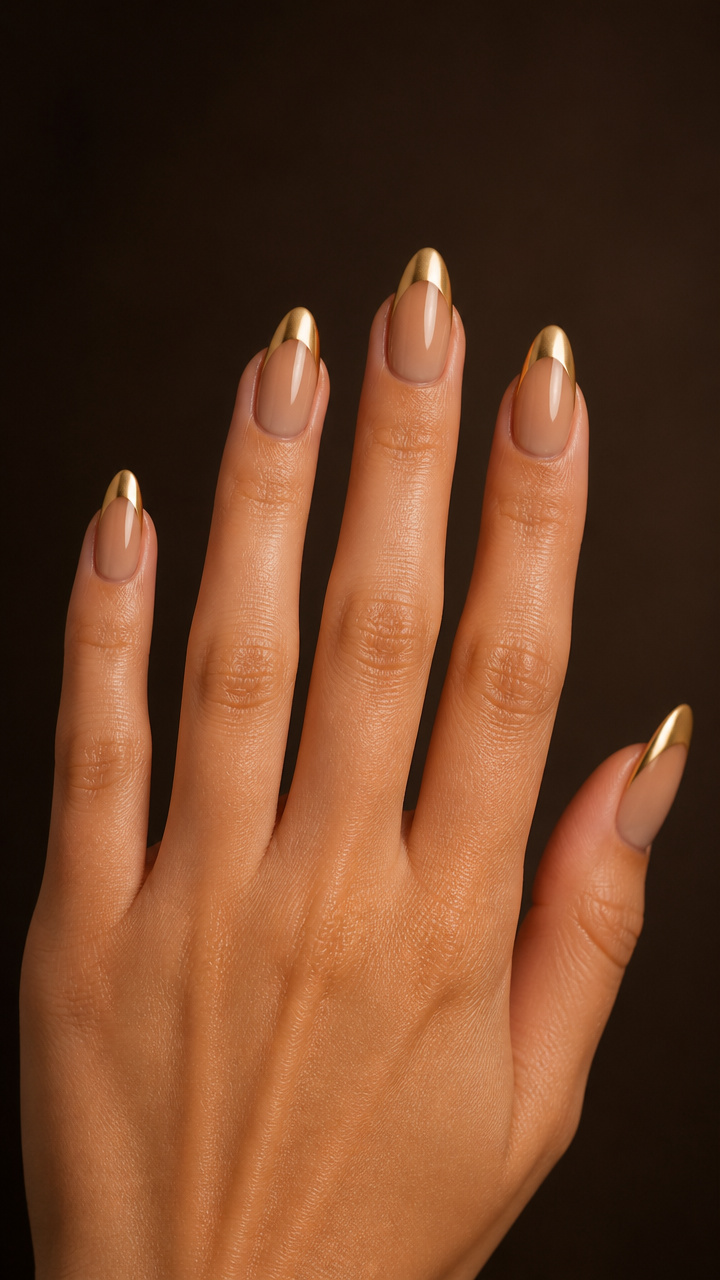 Toasted Almond French with Soft Gold Chrome