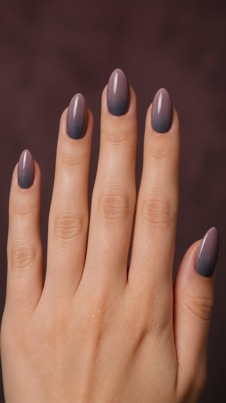 Dusky Mauve with Smoked Bottom Half