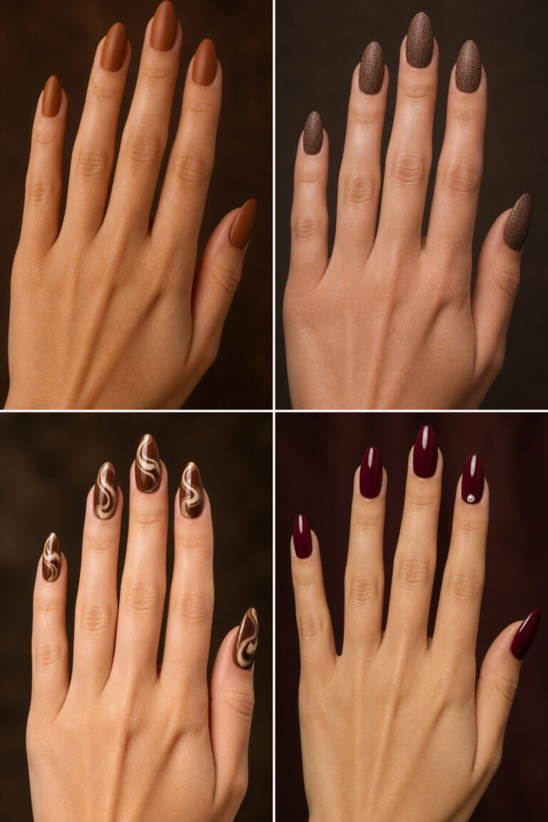 15 Cozy Late Fall Nail Designs for Almond Nails