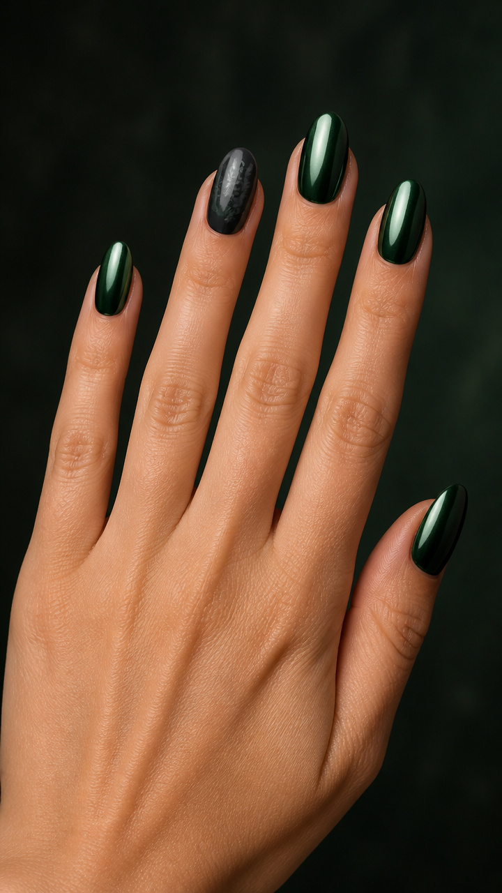 Deep Forest Green Chrome Accents