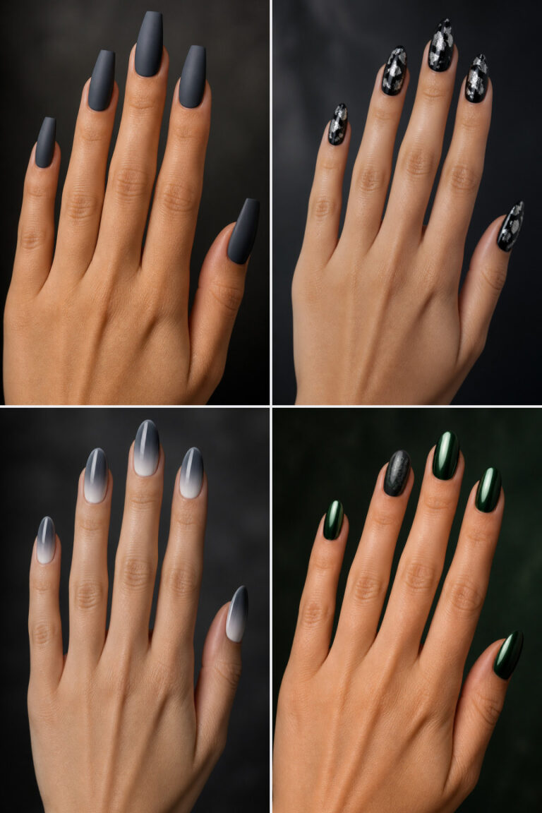 15 Dark Late Fall Nail Designs for a Moody Look