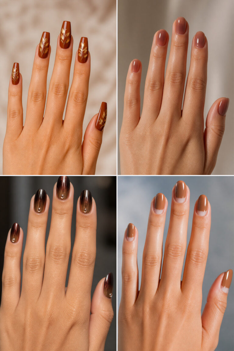 15 Elegant Brown Nail Designs for Every Nail Shape