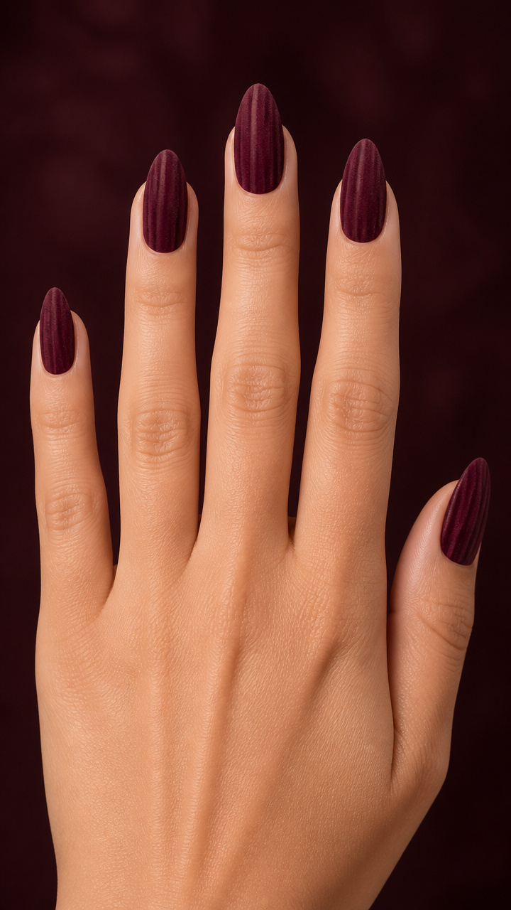 Burgundy with Velvet Touch Top Coat
