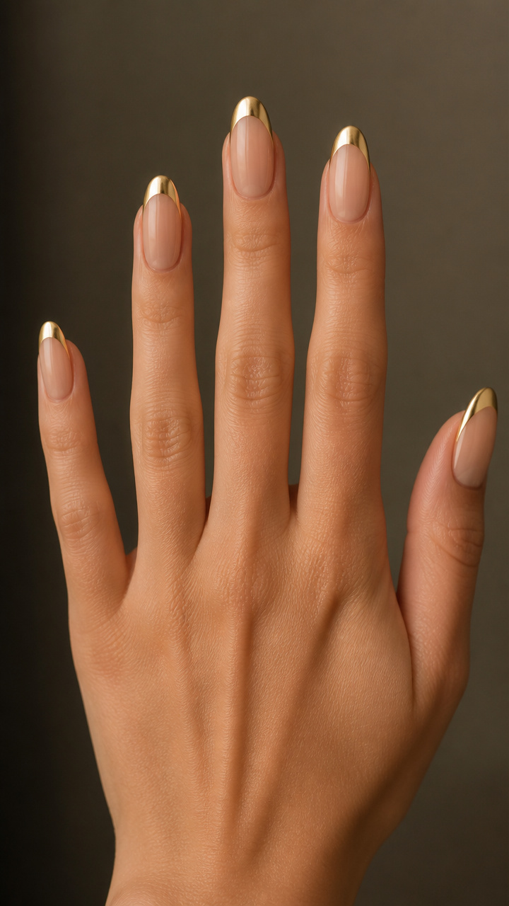 Champagne Gold Chrome Tips