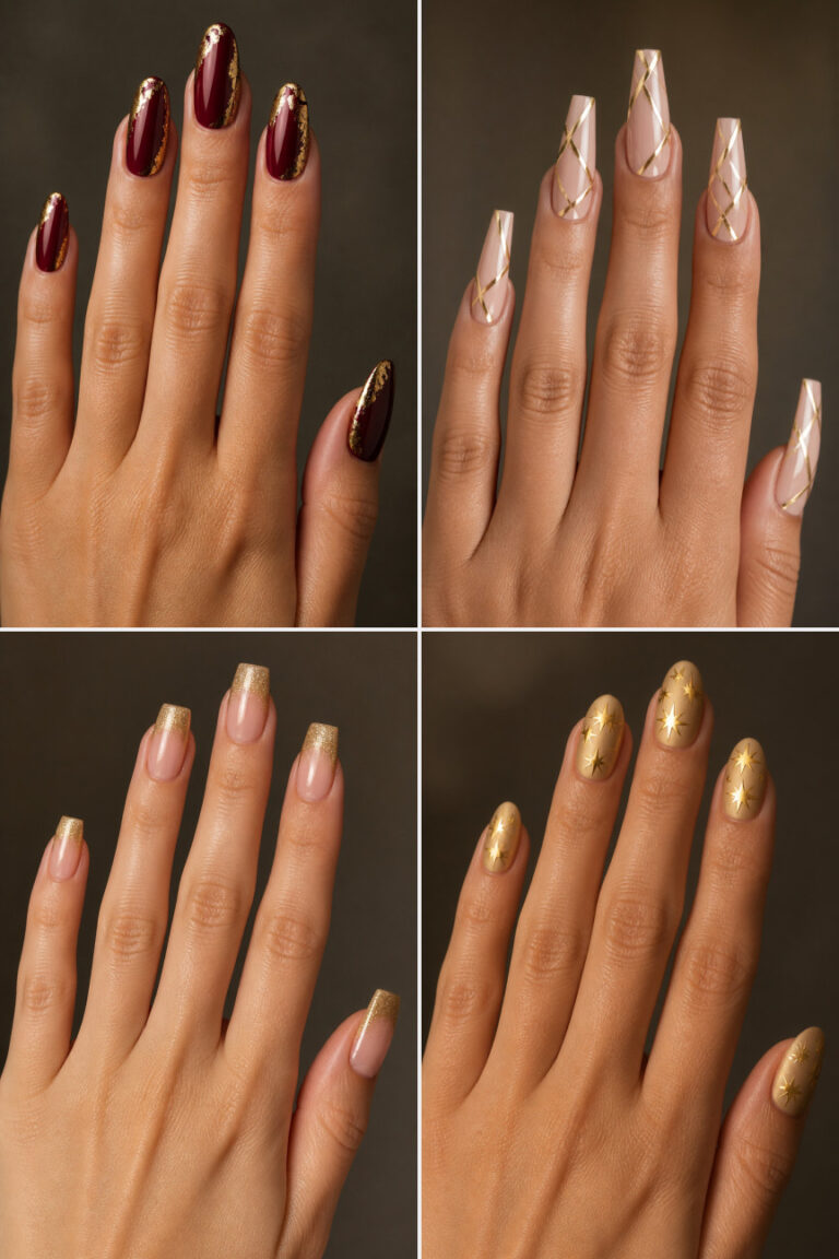 15 Gold New Year’s Nail Ideas for a Glam Look