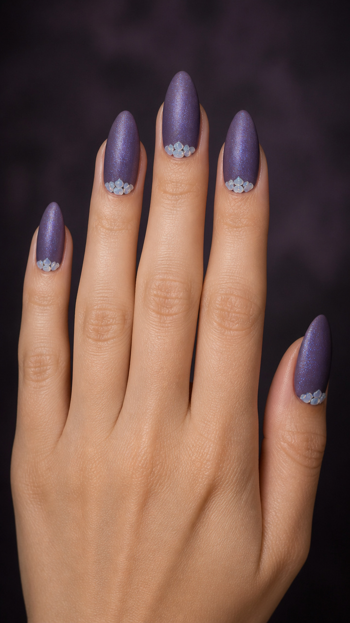 Frosted Grape Purple with Moonstone Chips