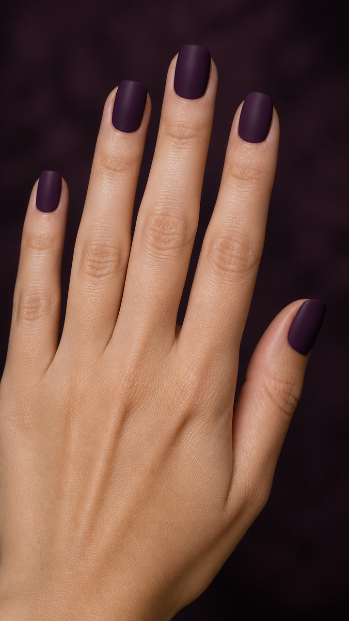 Deep Eggplant with Matte Top Coat
