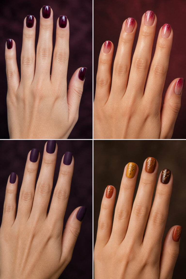 15 Late Fall Nail Ideas for Short Nails