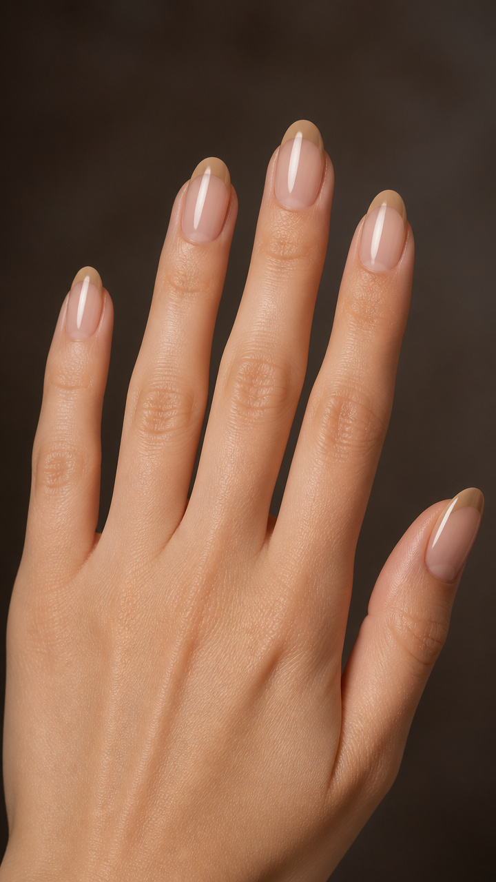 Vanilla Latte French Manicure
