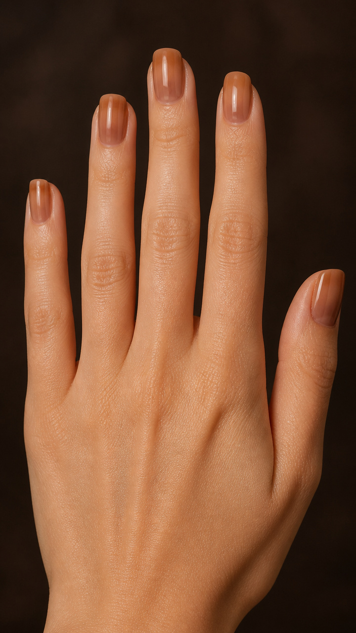 Toffee Gloss Over Natural Nail