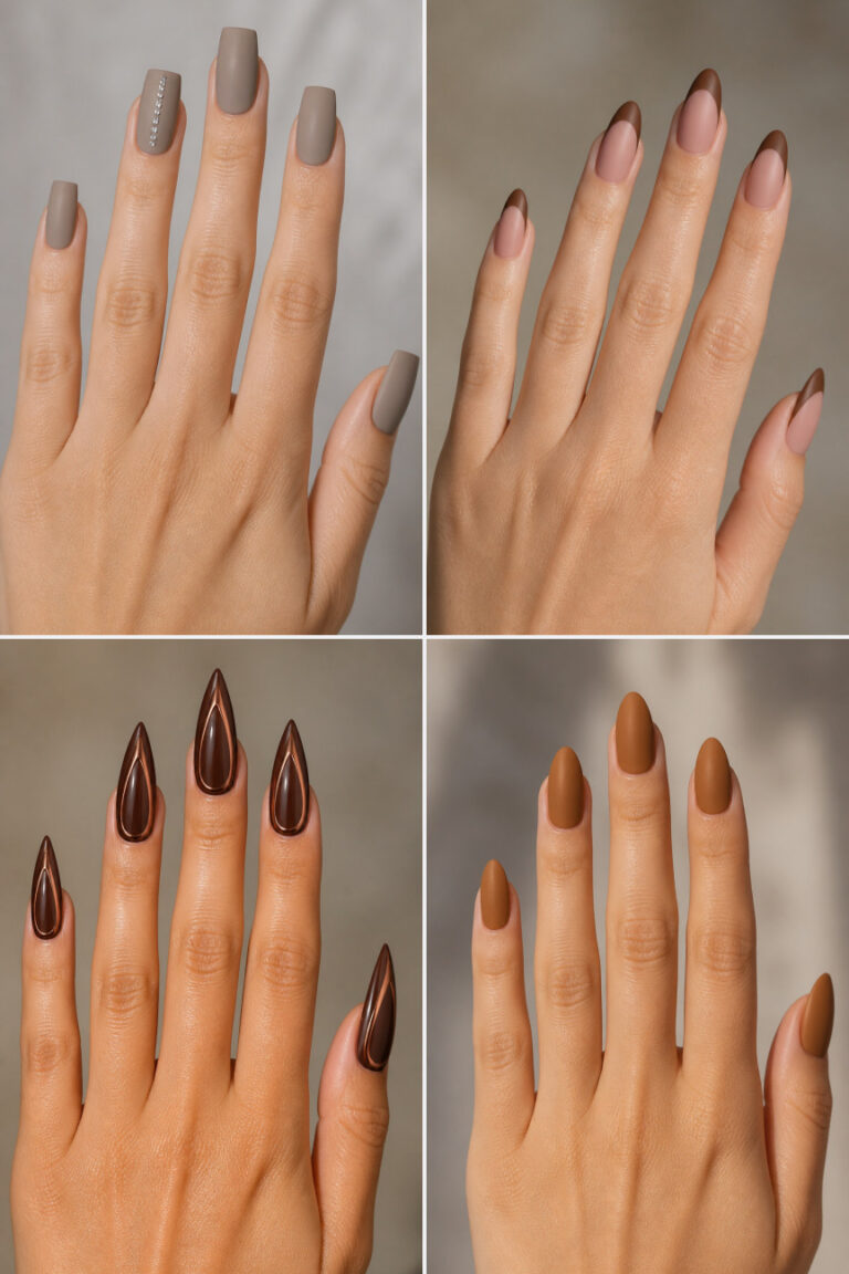 15 Matte Brown Nail Designs for a Sophisticated Look