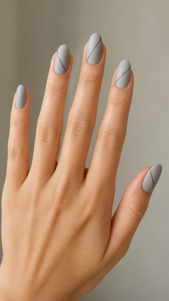 Soft Gray Linear Art Accents