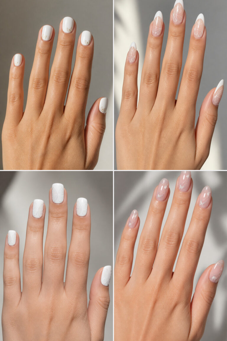 15 Minimalist White Butterfly Nail Art for Everyday Wear