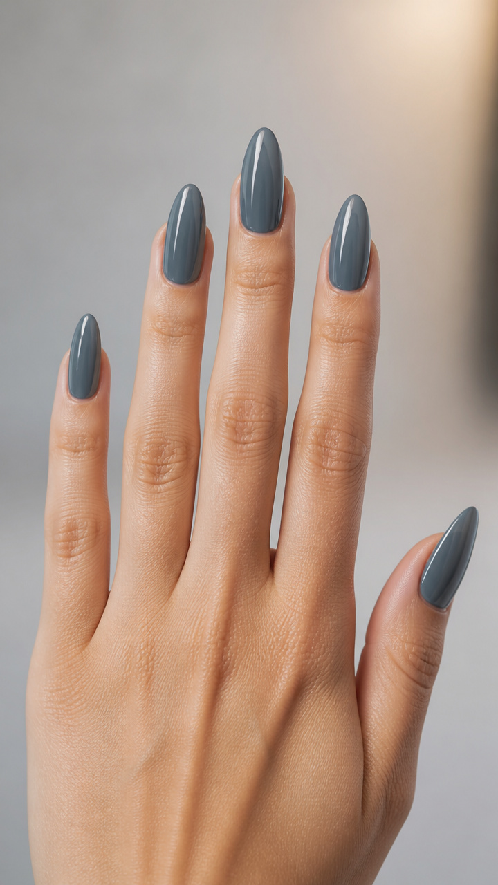 Slate Gray Almond with Polished Edge