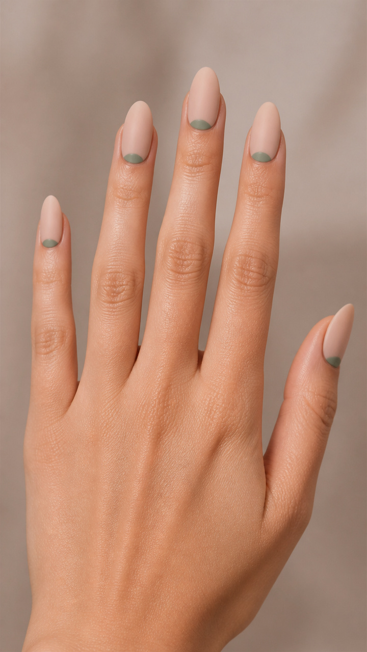 Sage Green Undertones with Reverse French