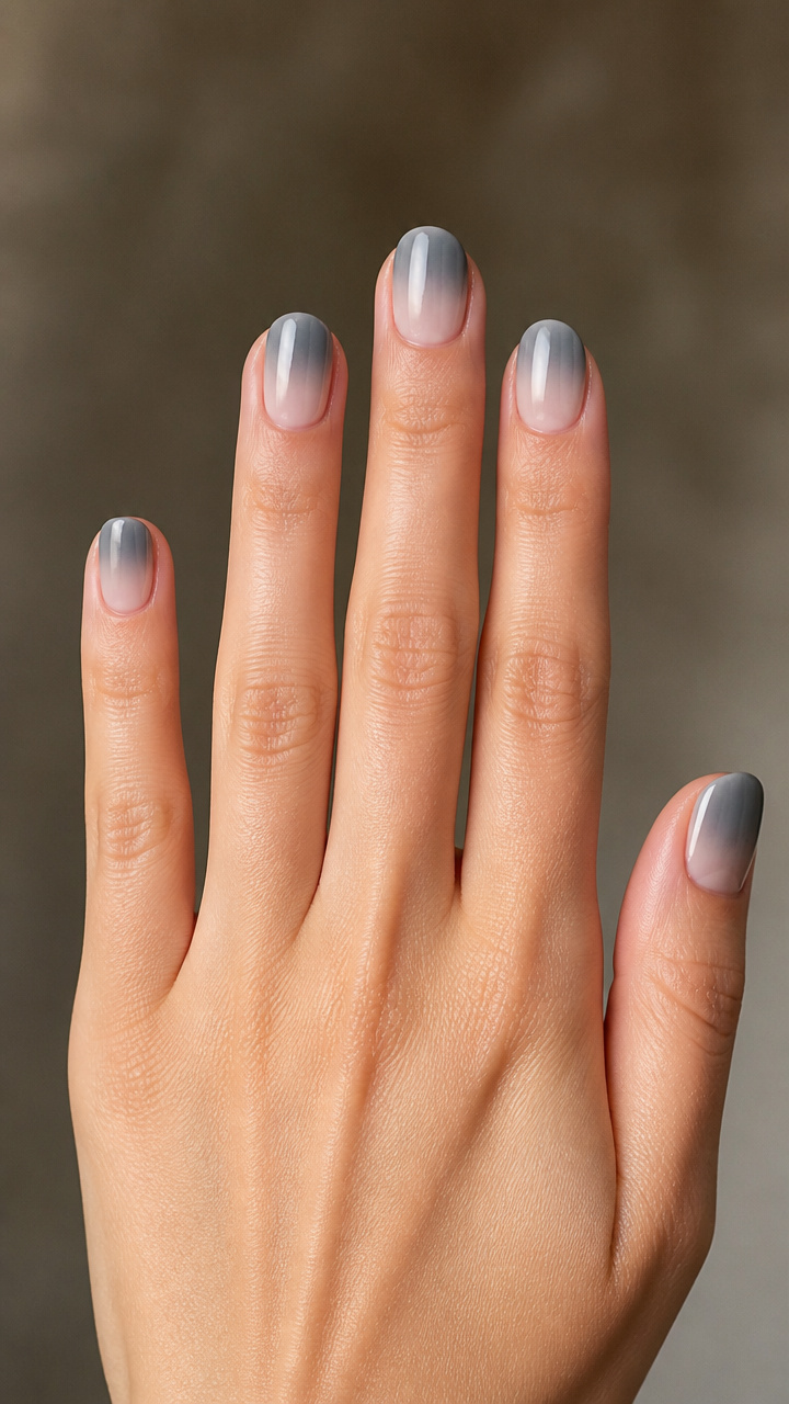 Soft Gray Ombré with Rounded Edges