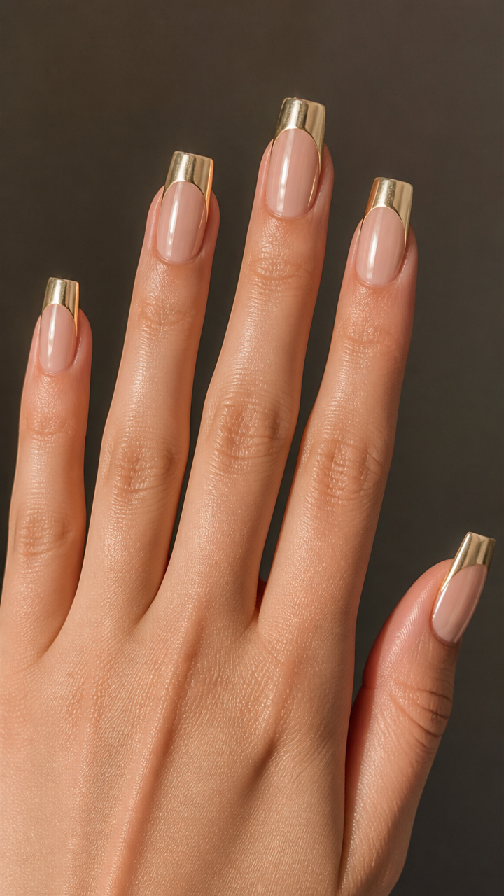 Champagne Gold Chrome Tips