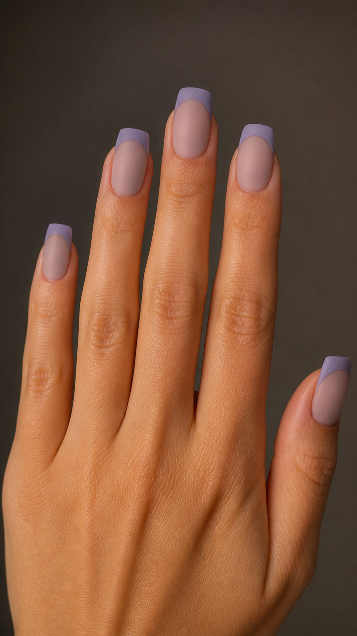 Frosted Lilac Matte Tips