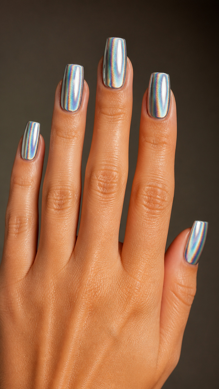 Holographic Silver Full Cover