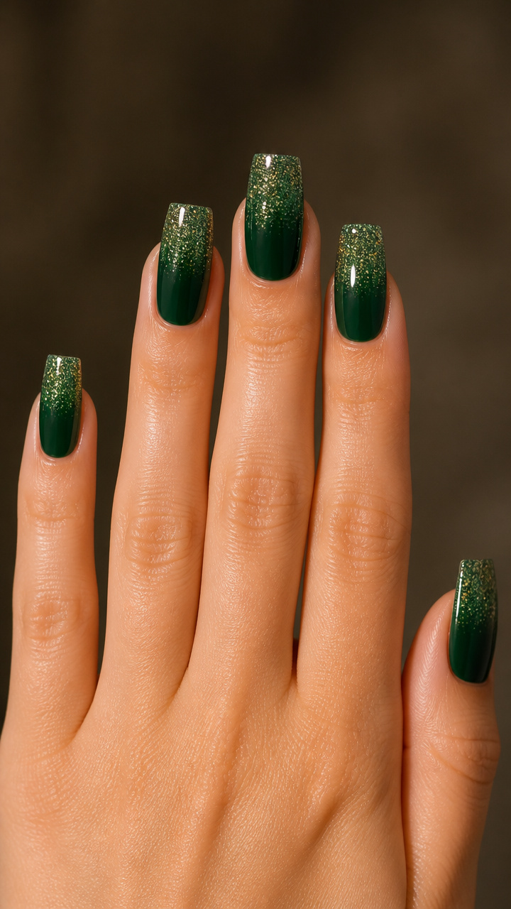 Emerald Green Shimmer Gradient