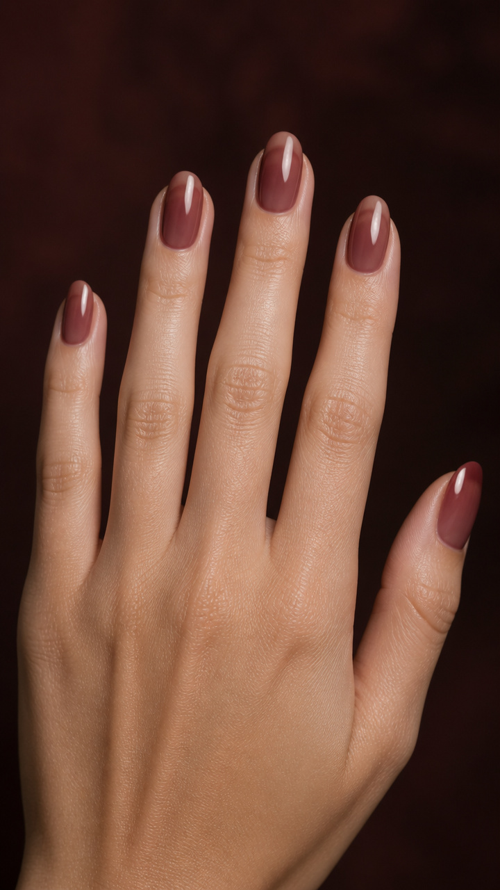 Mulled Wine Glaze Over Nude Base