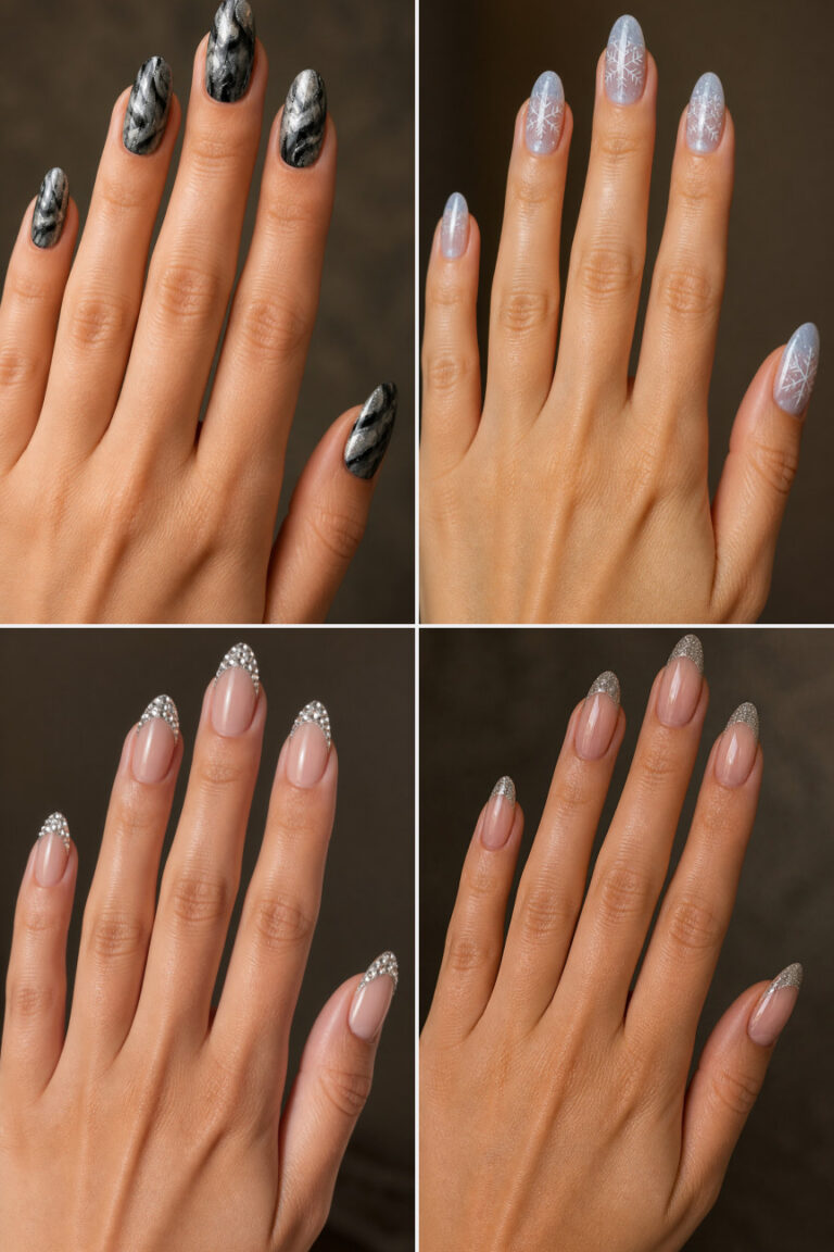 15 Silver New Year’s Nail Designs for a Party
