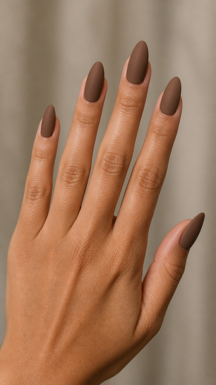 Warm Mocha Almond with Matte Top Coat