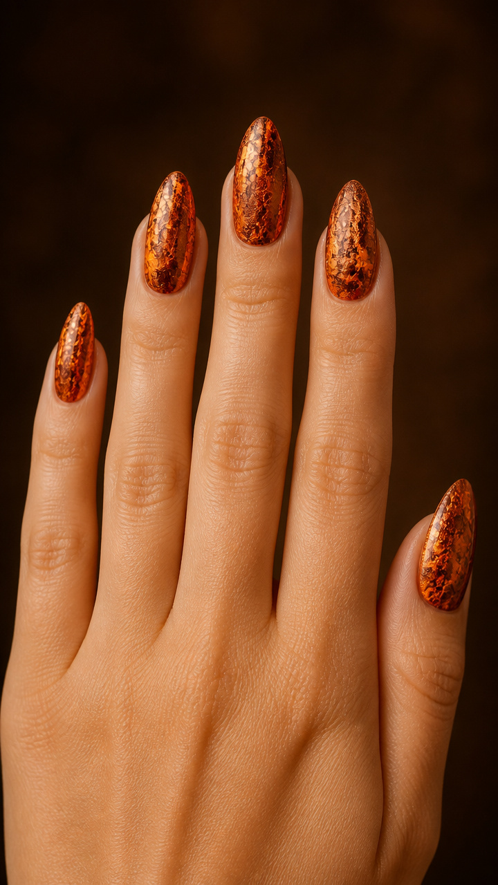 Pumpkin Crackle Over Copper Base