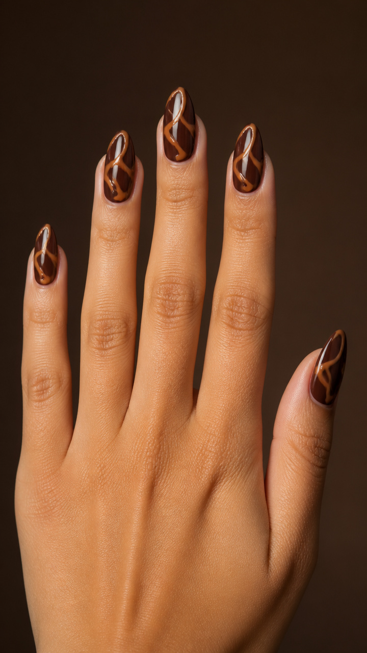 Caramel Drizzle on Deep Mocha