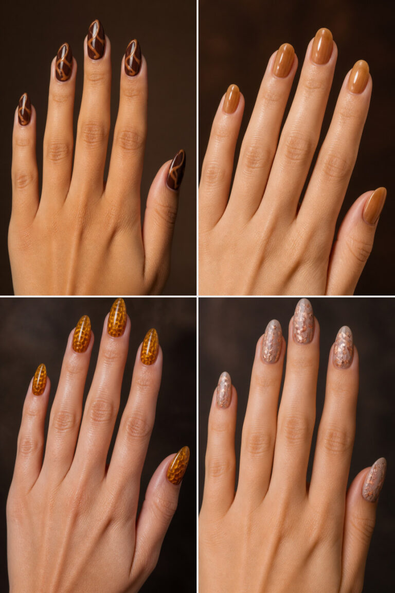 15 Warm-Toned Late Fall Nail Ideas
