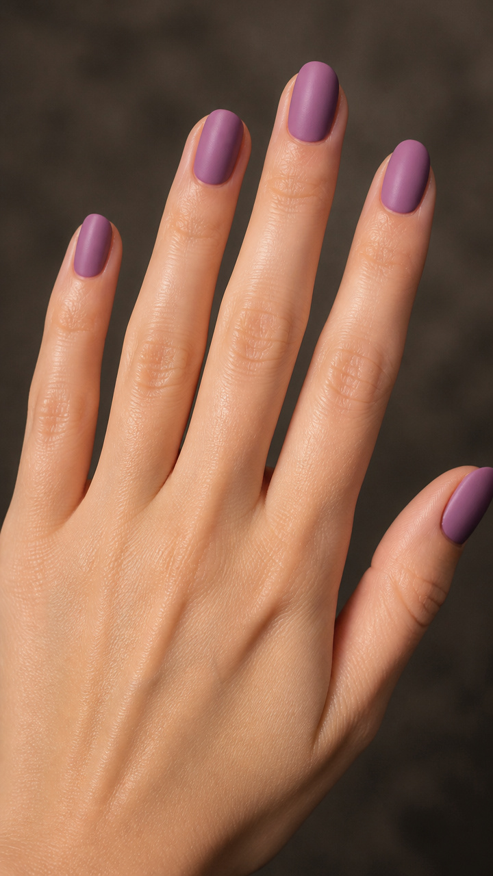 Frosted Mauve with Matte Top Coat