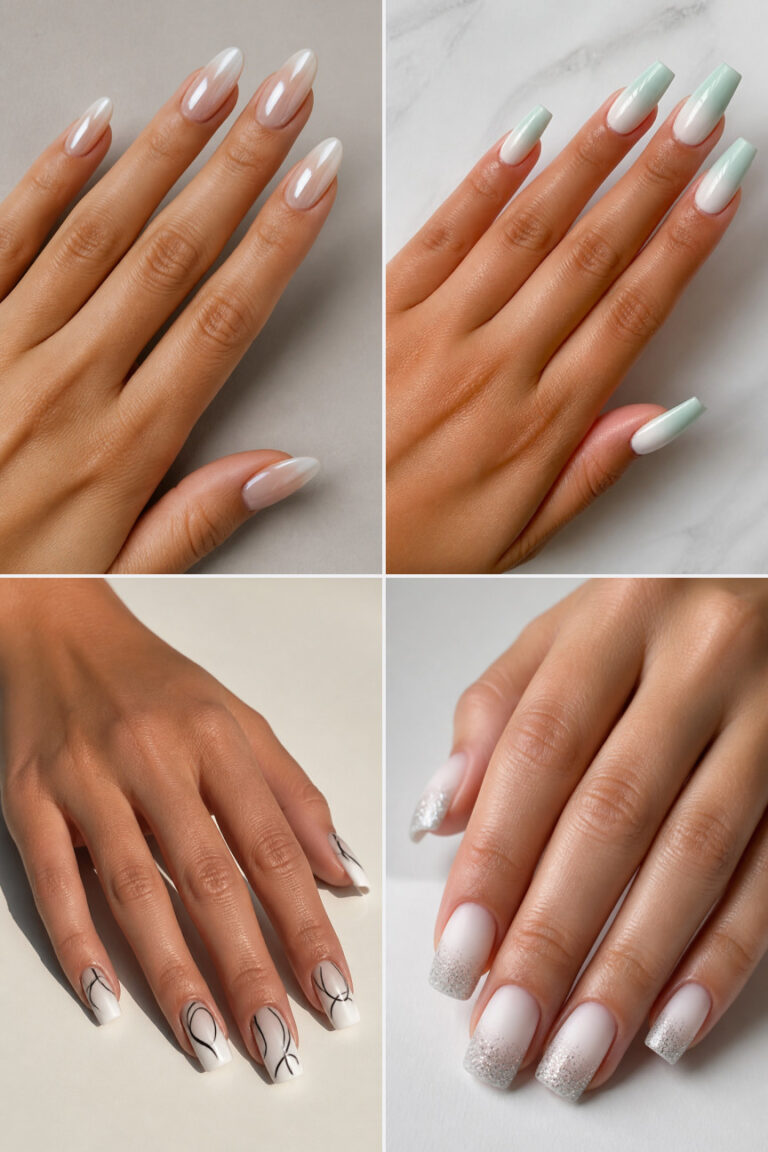 16 White Ombre Nail Designs