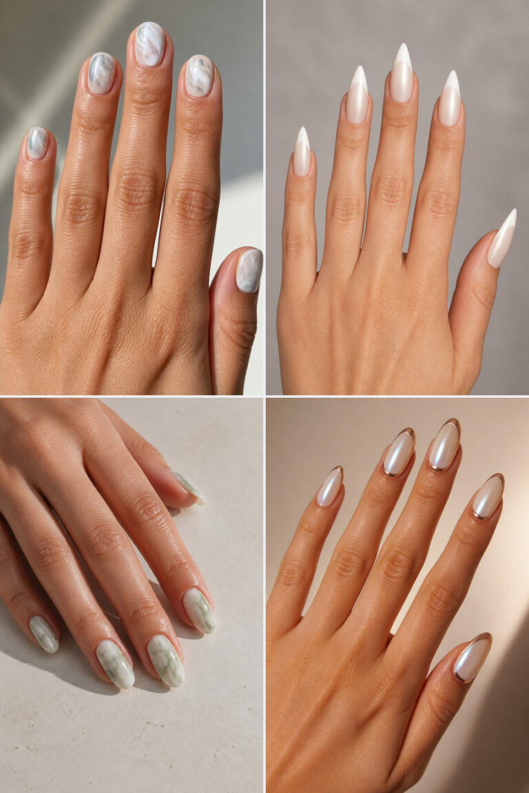 18 White Pearl Nail Ideas