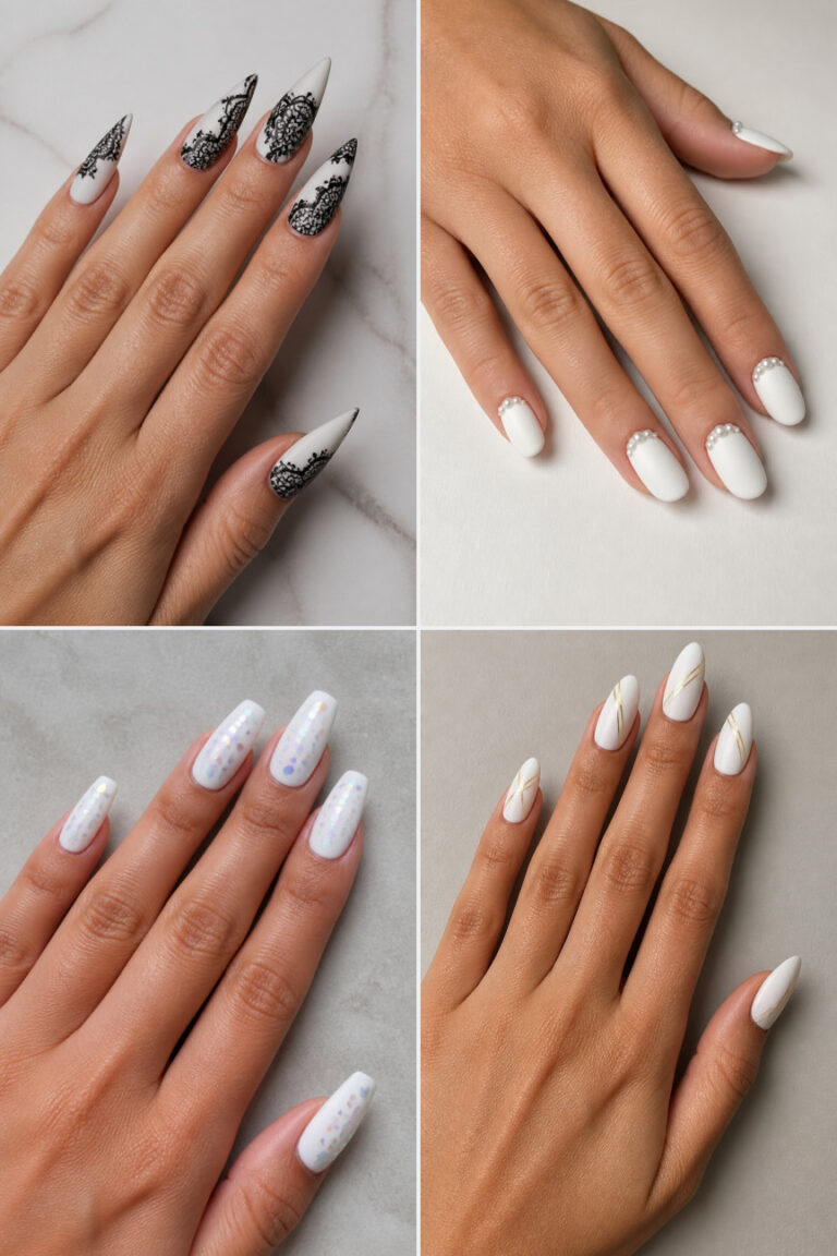 20 Matte White Nail Ideas