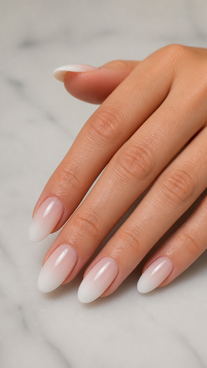 Classic Sheer White to Tip Fade