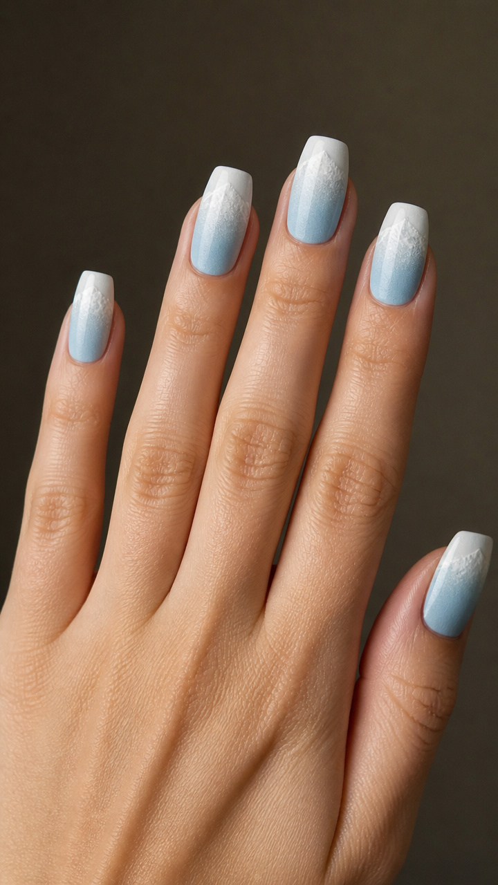Frosted Alpine Tips with Matte Topcoat