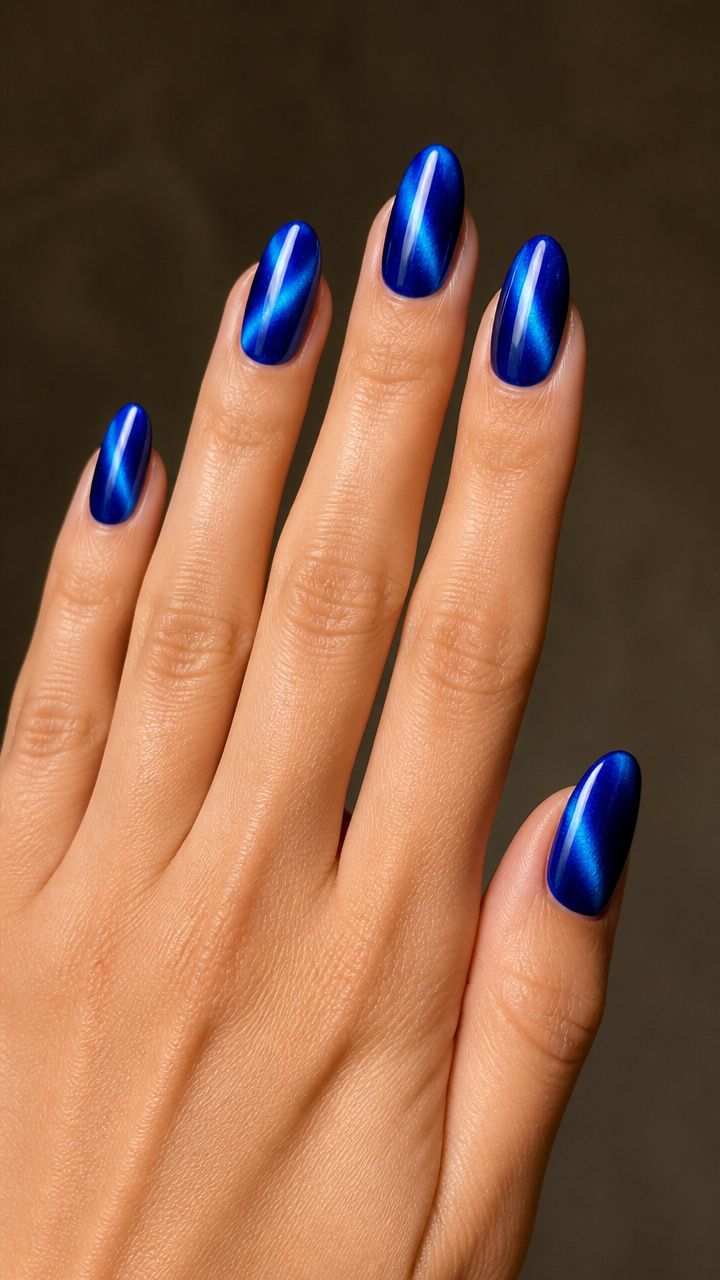 Electric Cobalt Magnetic Manicure