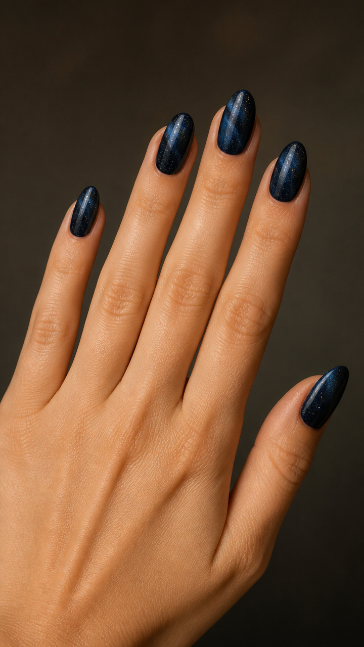 Twilight Navy with Gold Flecks