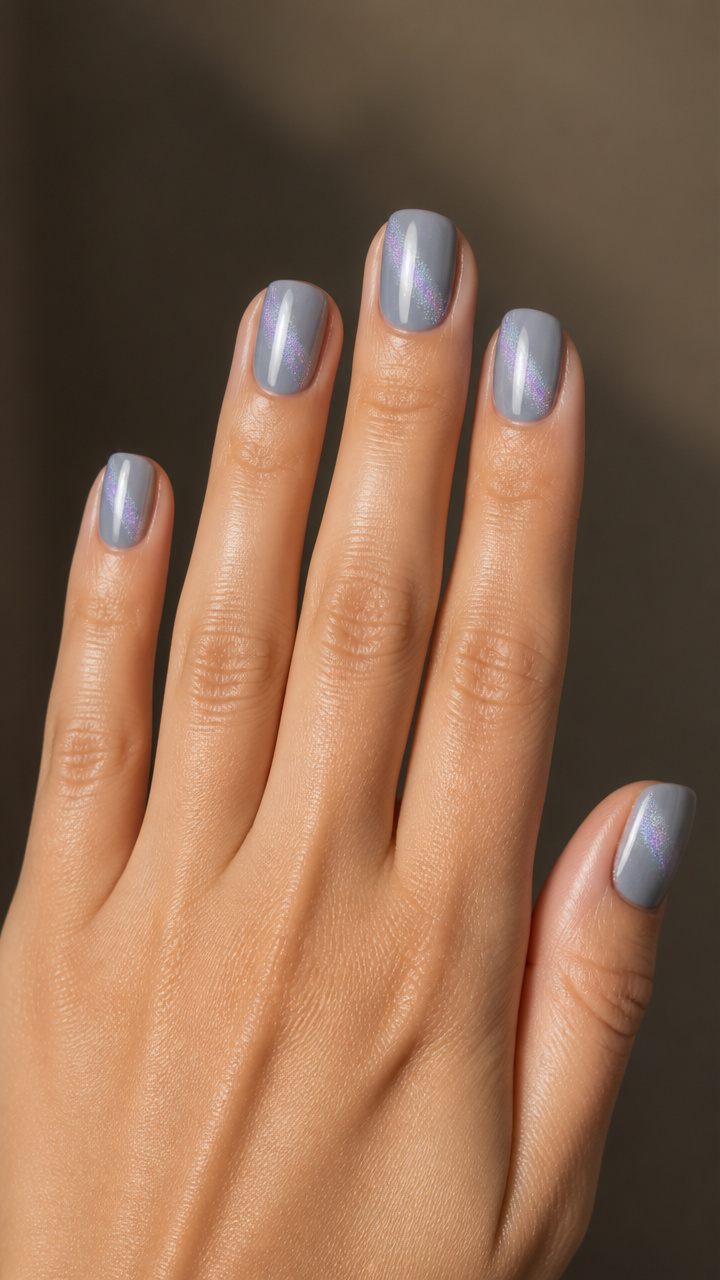 Glacial Gray with Iridescent Band