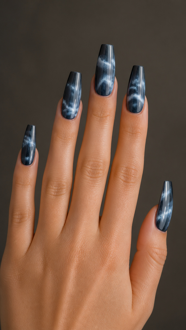 Storm Cloud Blue Coffin Art