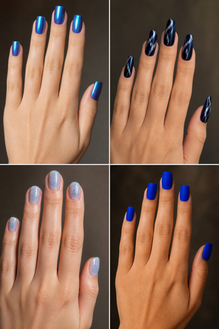 15 Blue January Nail Ideas for Winter