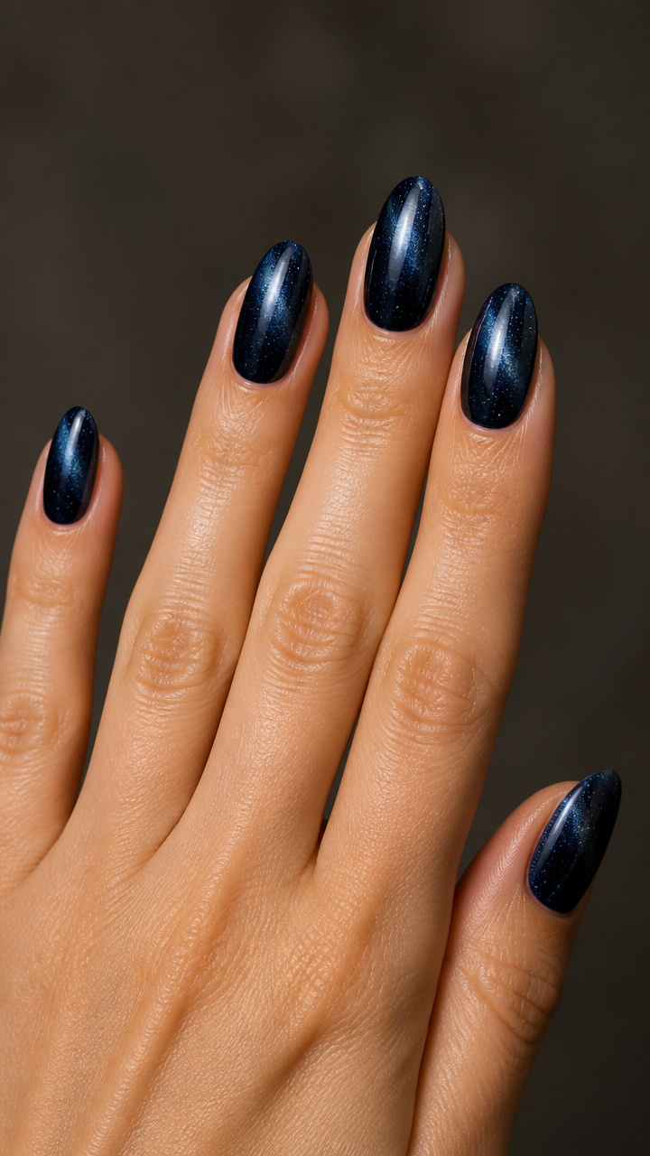 Midnight Sapphire Chrome with Silver Micro-Glitter