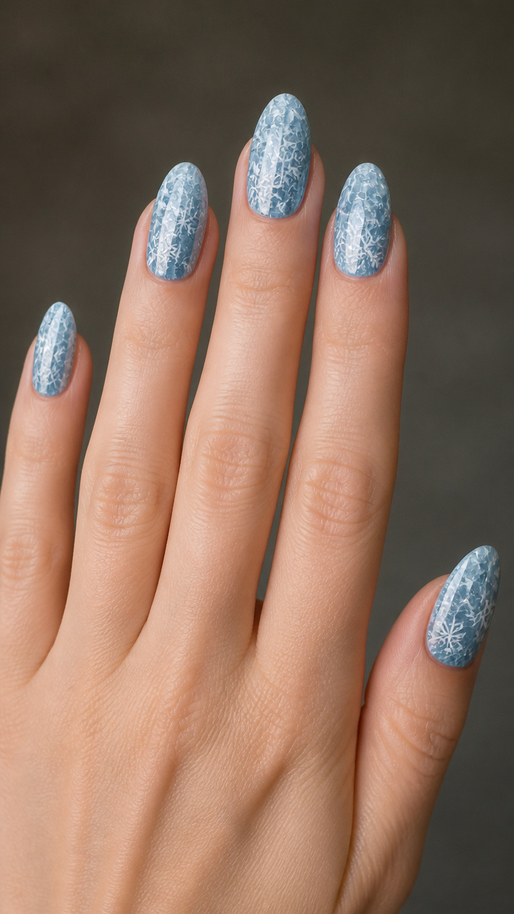 Frostbite Blue with Cracked Ice Top Coat