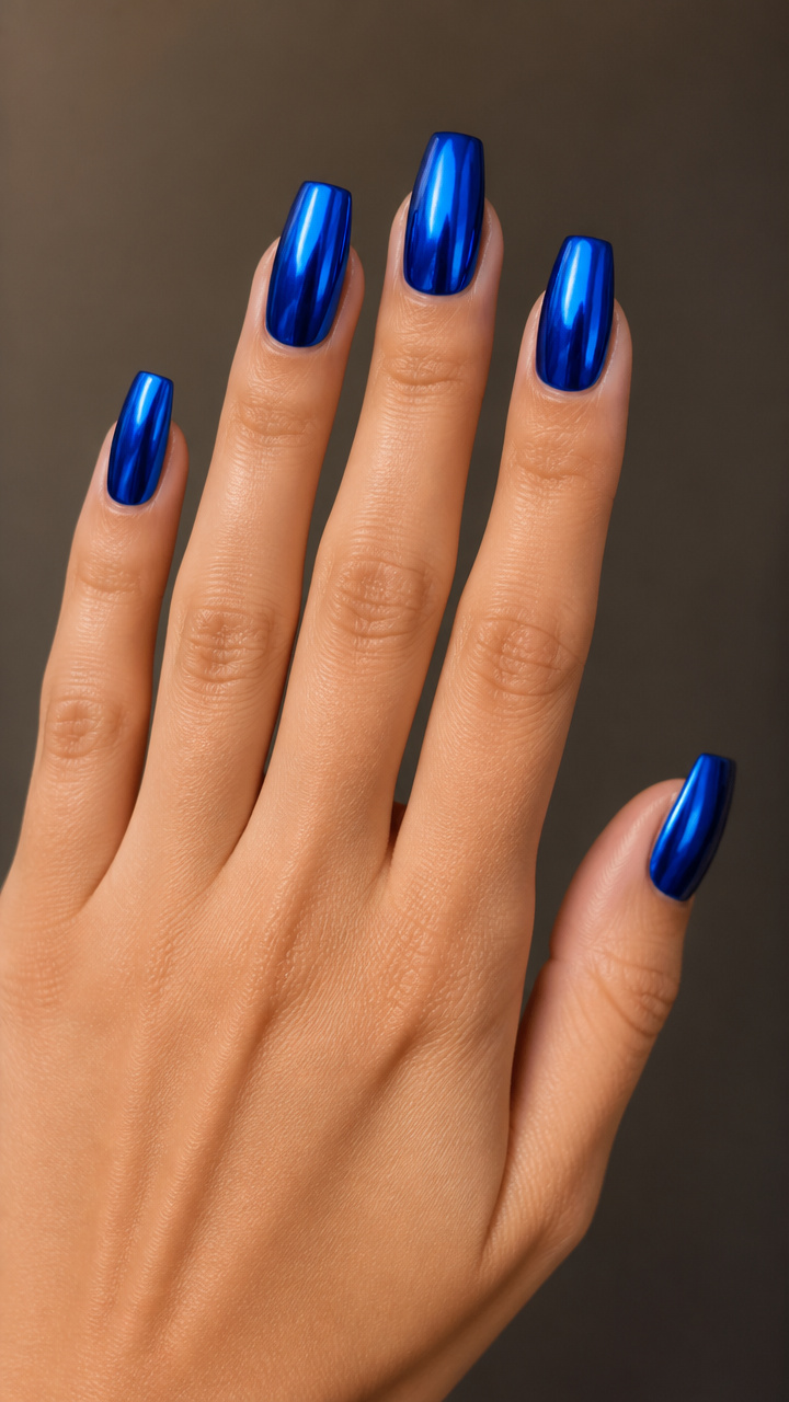 Cobalt Blue Chrome Mirror Finish
