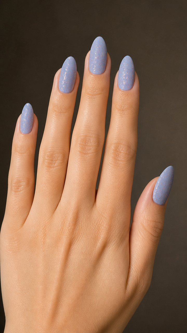 Periwinkle Matte with Iridescent Flecks