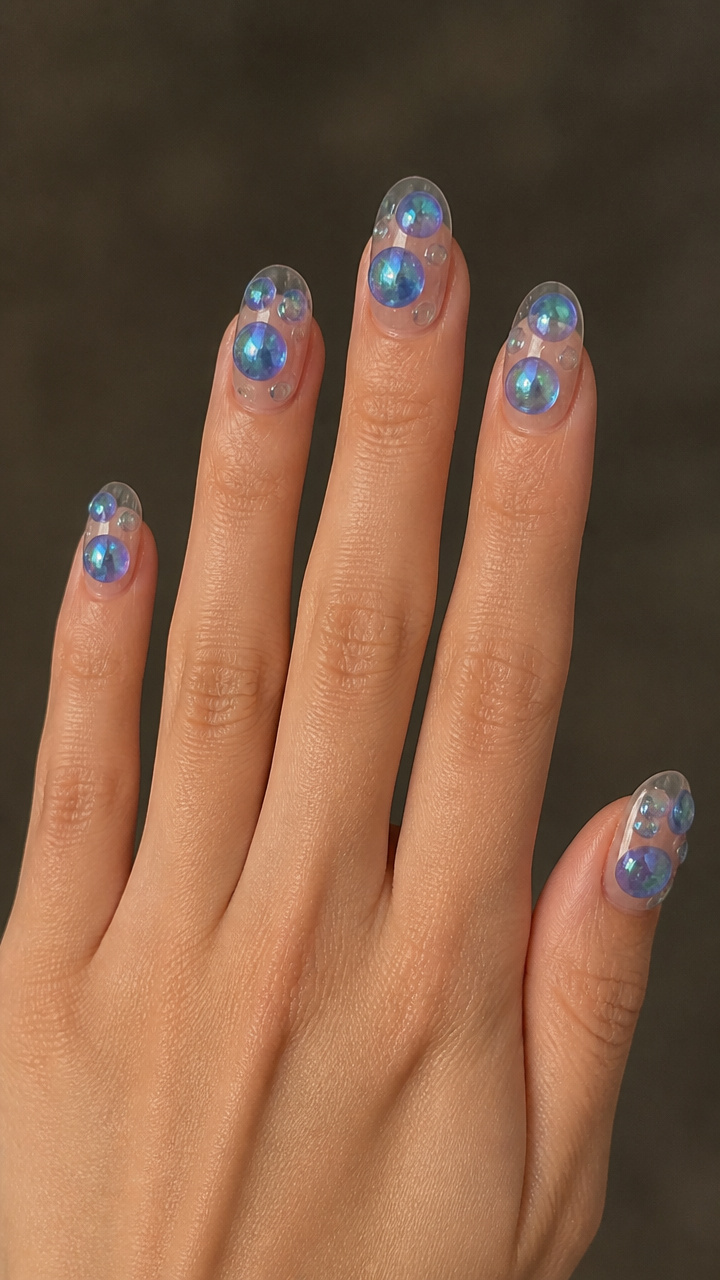 Aurora Borealis Blue Chrome Spheres