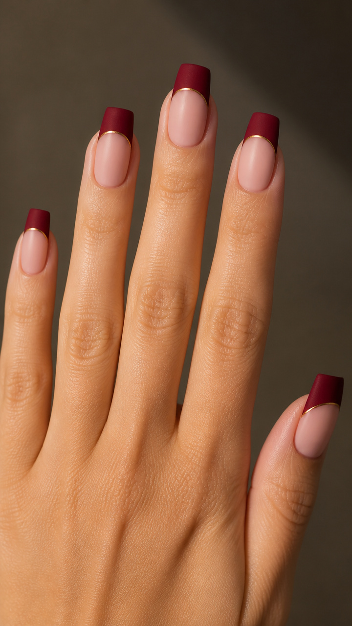 Velvet Matte Cherry Red Tips