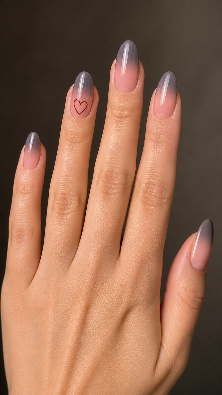Smoky Blush Ombre with Heart Liner