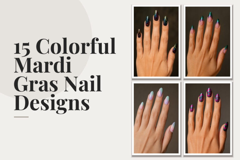 15 Colorful Mardi Gras Nail Designs