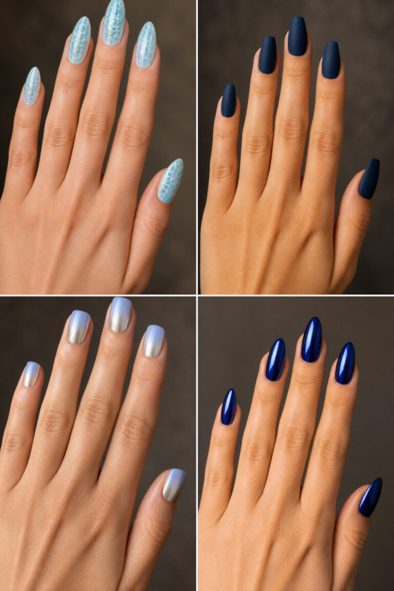 15 Cute Blue Winter Nail Ideas